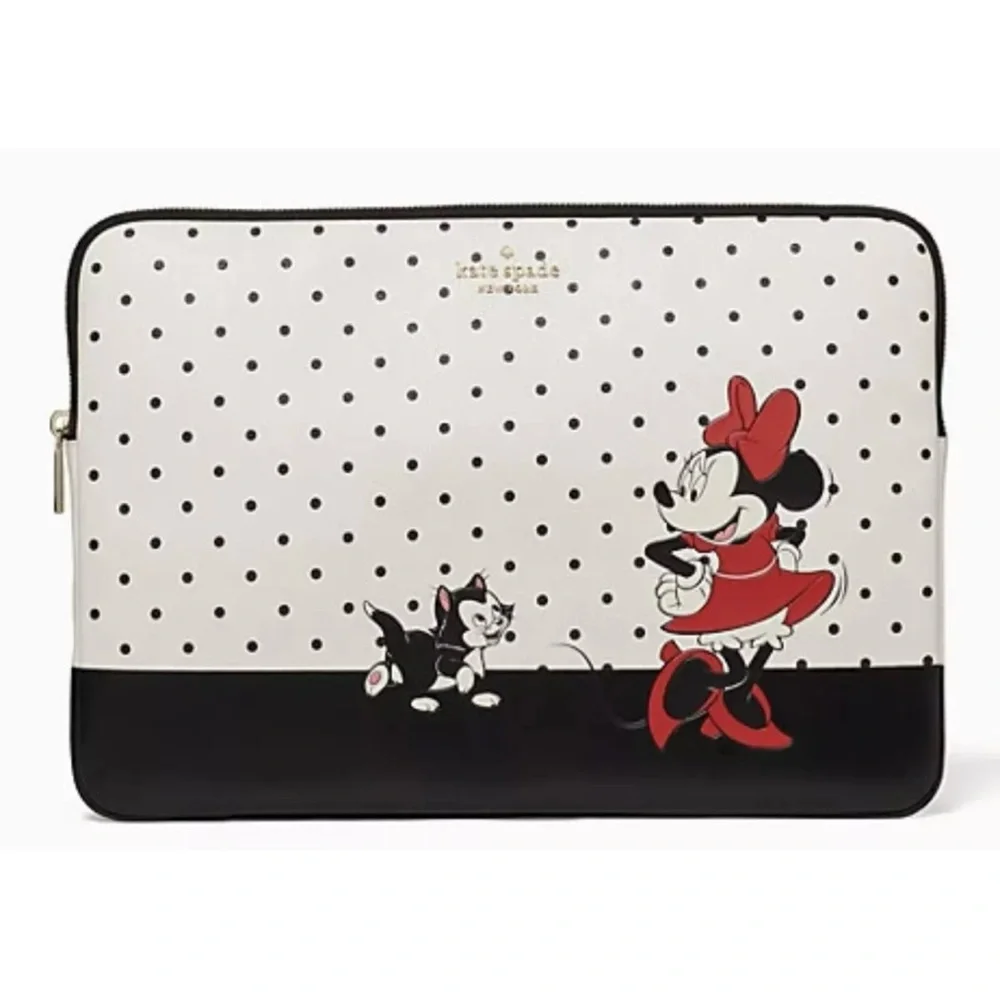 Kate Spade New York Disney x Minnie Mouse Figaro Cat Universal Laptop Sleeve NEW